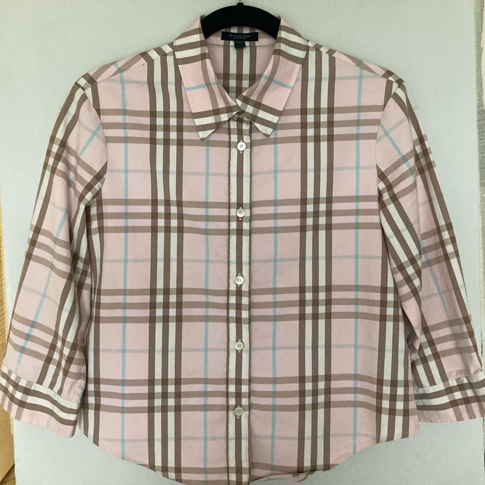 Burberry women’s cropped button down size US 10